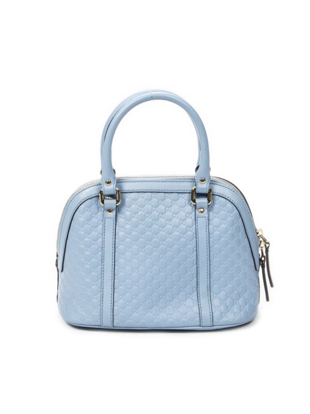 Gucci Mini Dome Tote Blue Guccissima - Picture 5 of 10